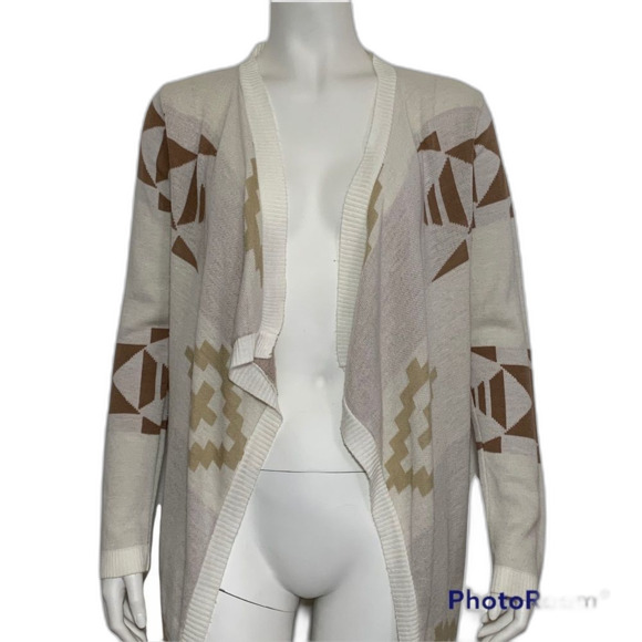 Long Sleeve Aztec Print Open Front Rue21 Cardigan Size Small - Picture 3 of 6